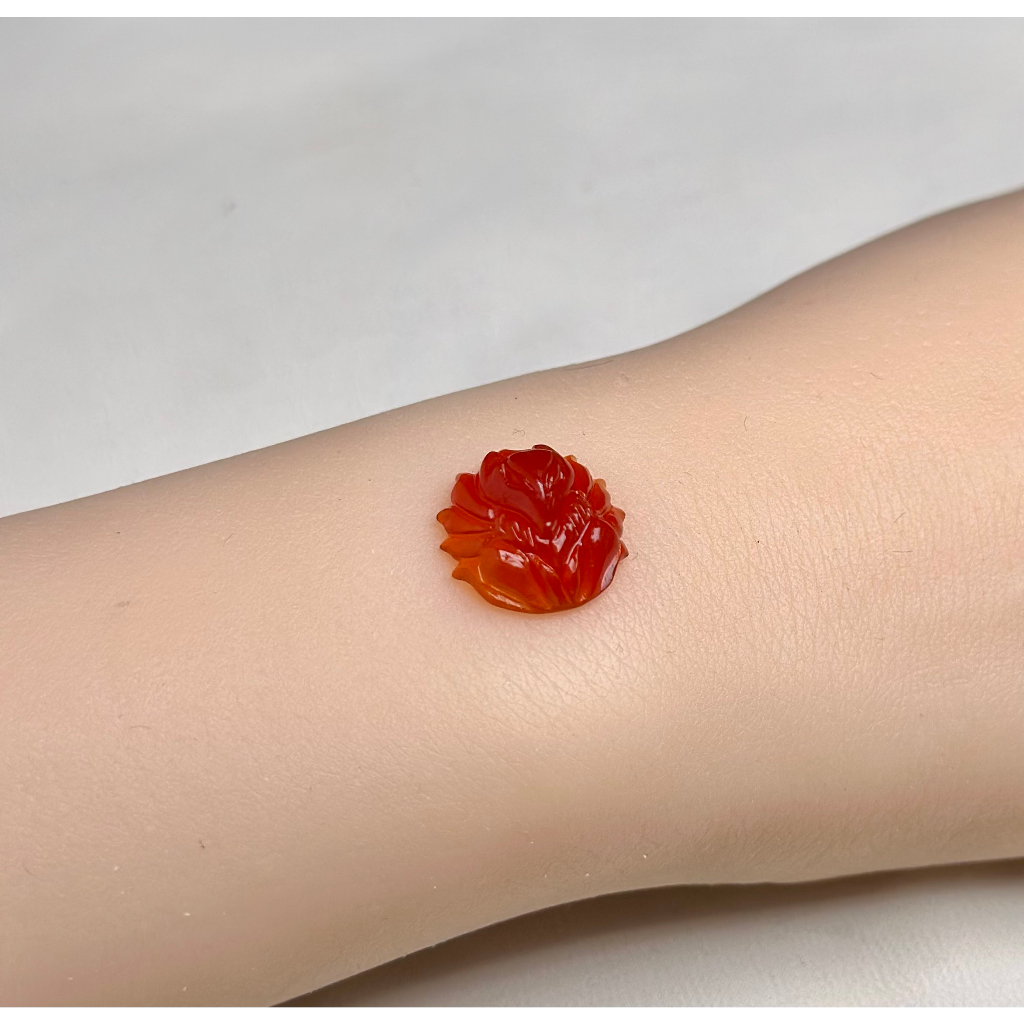Mặt Hồ Ly Chúa Baby Mã Não Chalcedony tự nhiên