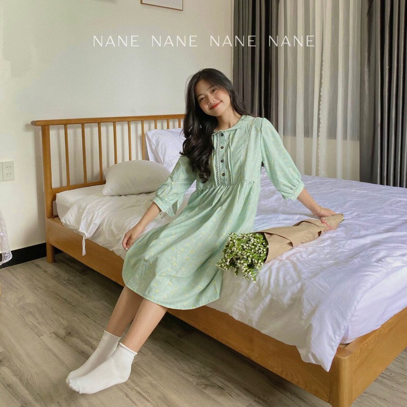Váy NANE hoa cúc nhí tiểu thư form rộng thoải mái