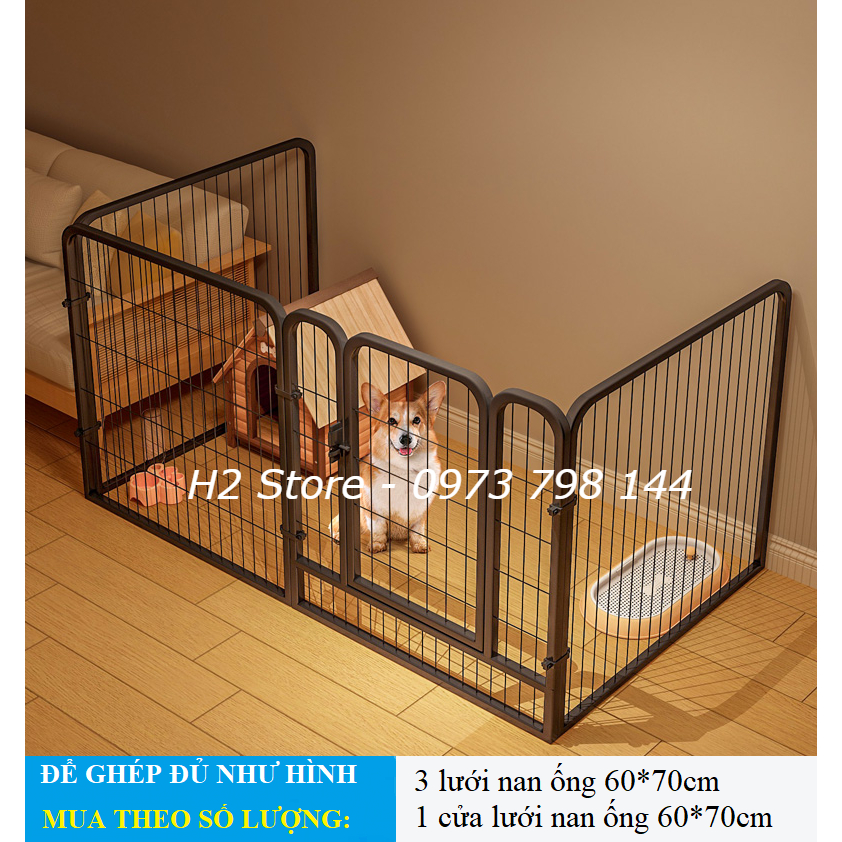 Bán theo tấm - Lưới nan ống siêu chắc chắn cho chó vừa kích thước 60*70cm - H2 Store.