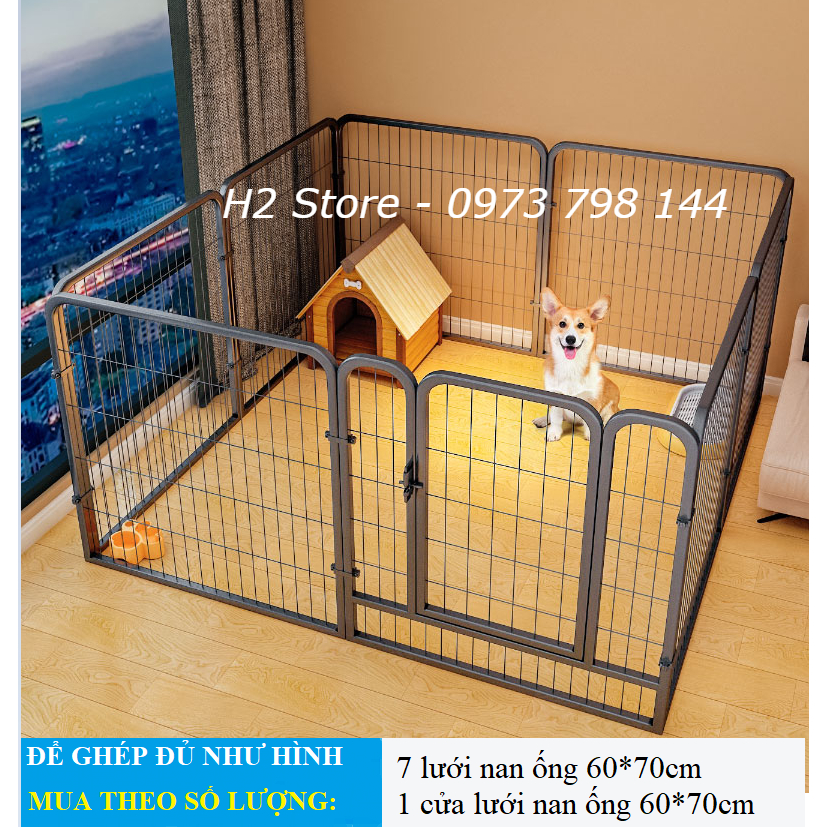 Bán theo tấm - Lưới nan ống siêu chắc chắn cho chó vừa kích thước 60*70cm - H2 Store.