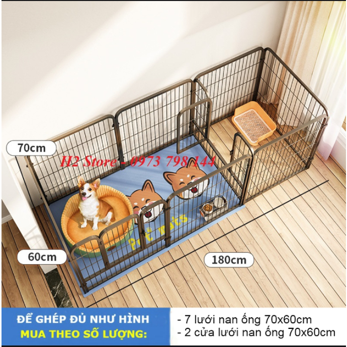 Bán theo tấm - Lưới nan ống siêu chắc chắn cho chó vừa kích thước 60*70cm - H2 Store.
