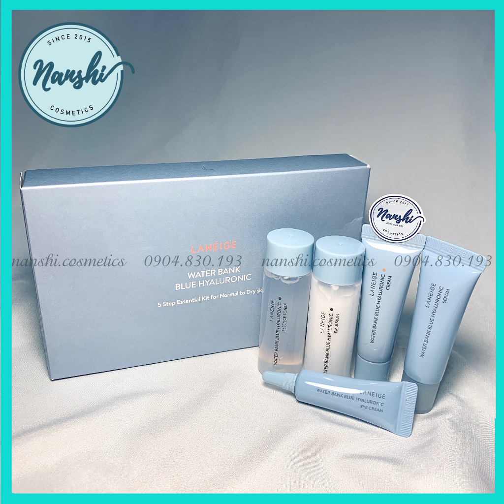 Kit Dưỡng Da Mini 5 Món Laneige Water Bank Blue Hyaluronic