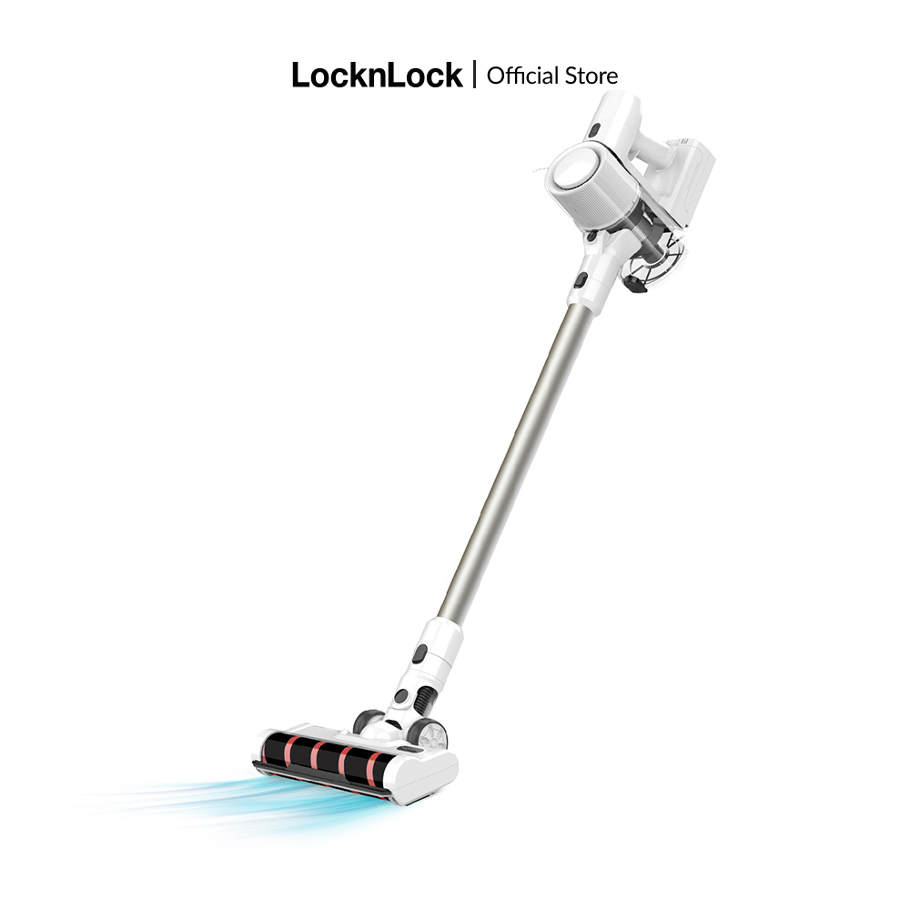 Máy hút bụi không dây Locknlock Cordless vacuum cleaner - bộ lọc HEPA, đèn led soi bụi, hút giường - trắng ENV313WHT