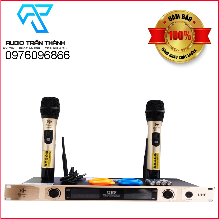 micro không dây CM AUDIO CM-88 hàng chính hãng Nhập Khẩu 2023 , Tặng Kèm bộ sạc pin và 4 quả pin 1200mah | BigBuy360 - bigbuy360.vn