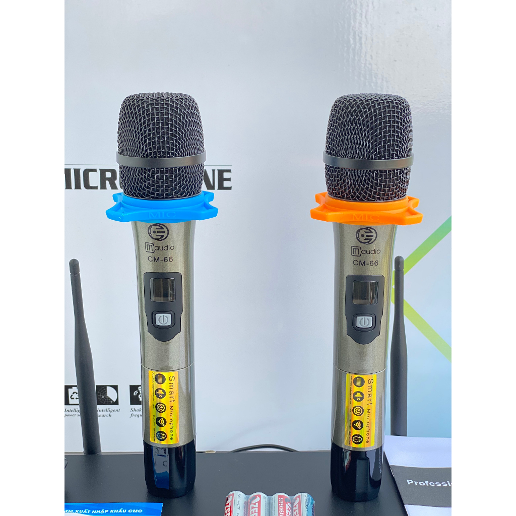 Micro không dây cm66 - hàng nhập khẩu 2023,bảo hành 24 tháng,Tặng kèm khay sạc pin và 4 viên pin 1200mah | BigBuy360 - bigbuy360.vn