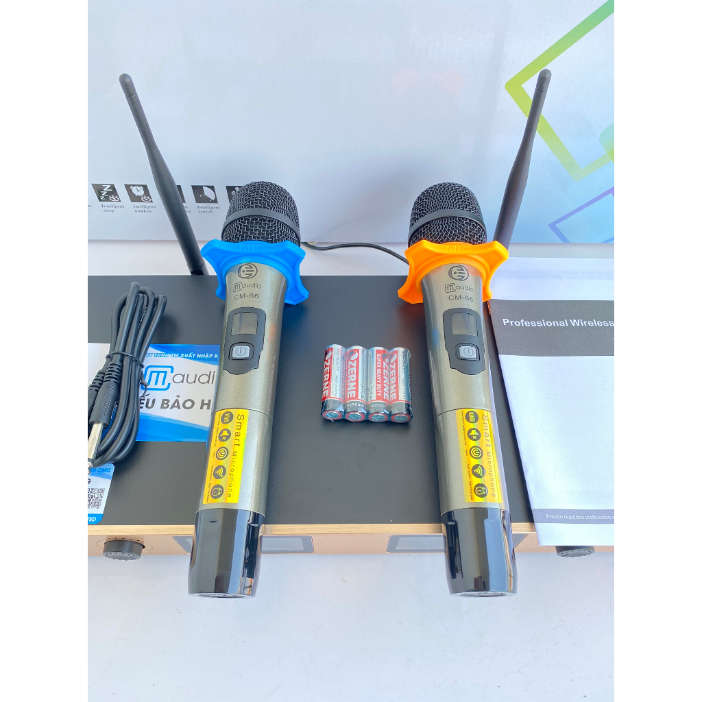 Micro không dây cm66 - hàng nhập khẩu 2023,bảo hành 24 tháng,Tặng kèm khay sạc pin và 4 viên pin 1200mah | BigBuy360 - bigbuy360.vn