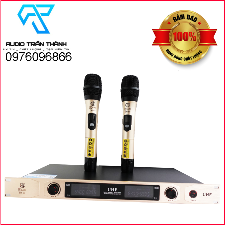 micro không dây CM AUDIO CM-88 hàng chính hãng Nhập Khẩu 2023 , Tặng Kèm bộ sạc pin và 4 quả pin 1200mah | BigBuy360 - bigbuy360.vn