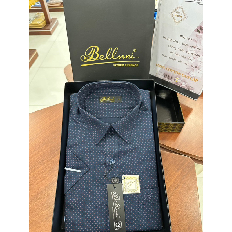ÁO SƠ MI CỘC TAY BELLUNI SỢI LUXURY - ANL.CM.BE.1