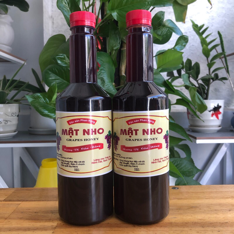 Mật Nho, Nước Nho Lên Men Tự Nhiên Chai 750ml Hương Vị Ninh Thuận.