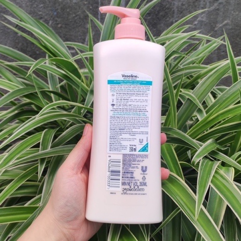Sữa Dưỡng Thể Vaseline Dịu Mát Sáng Da Healthy White Fresh & Fair Cooling UV Gel Lotion 350ml, chống nắng- Hasaki