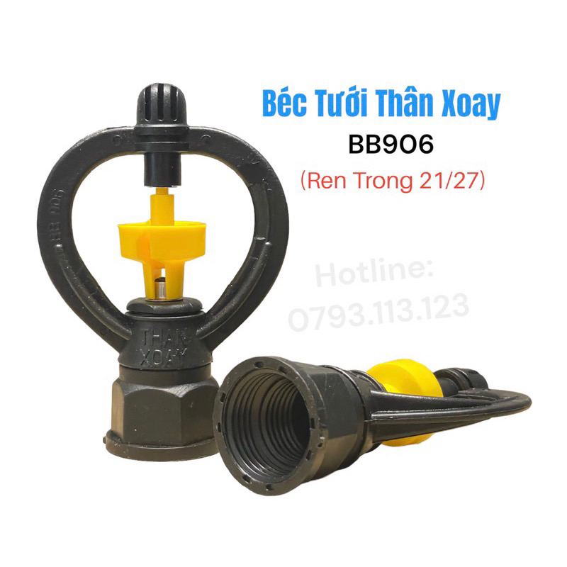 Bộ 10 Béc Tưới BB906 Ren Trong 21/27 Phun 360 Độ