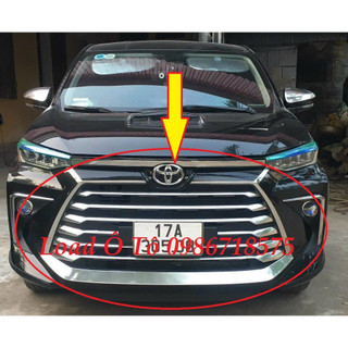 Ốp mặt calang full inox xe toyota avanza 2023-24 mẫu 13 chi tiết thiết kế inox cao cấp, sẵn keo dán 3m