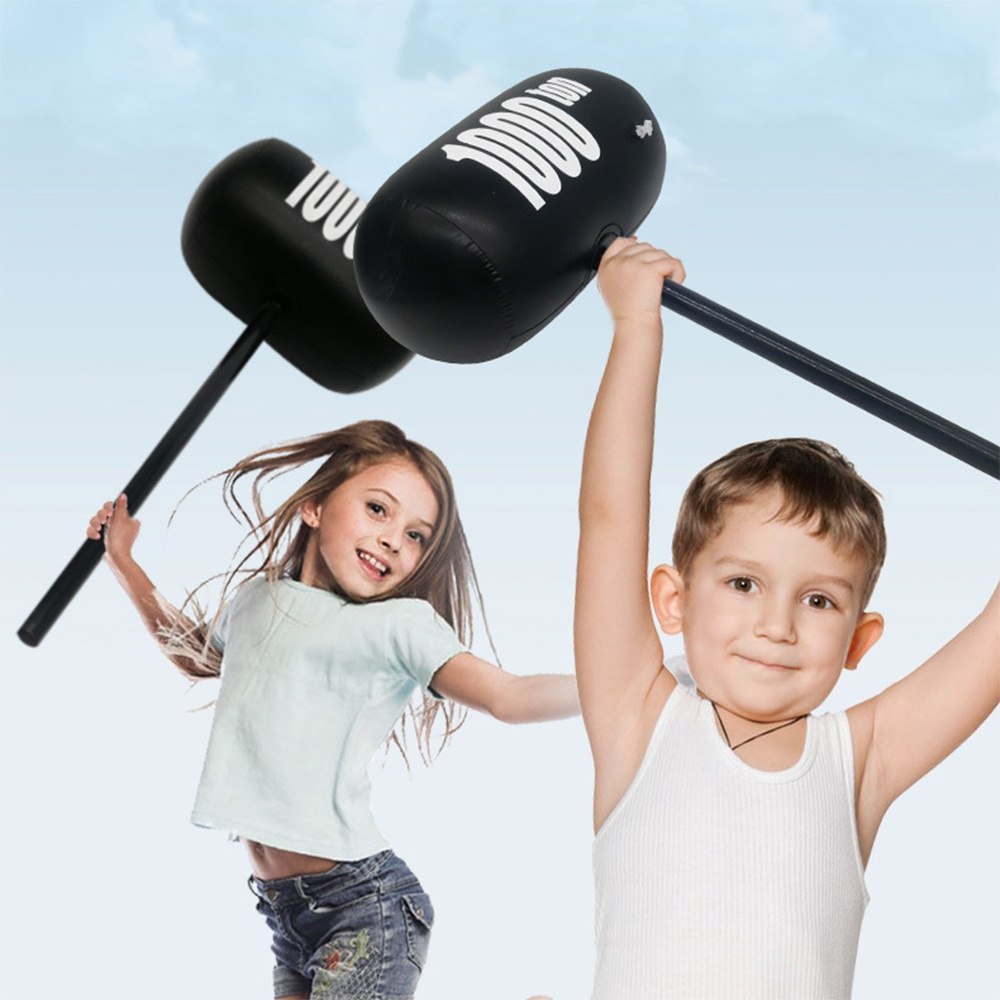 Búa 1000 Tấn - Đồ Chơi Búa 1000 Ton Cao Su Bơm Hơi Vui Nhộn Màu Đen