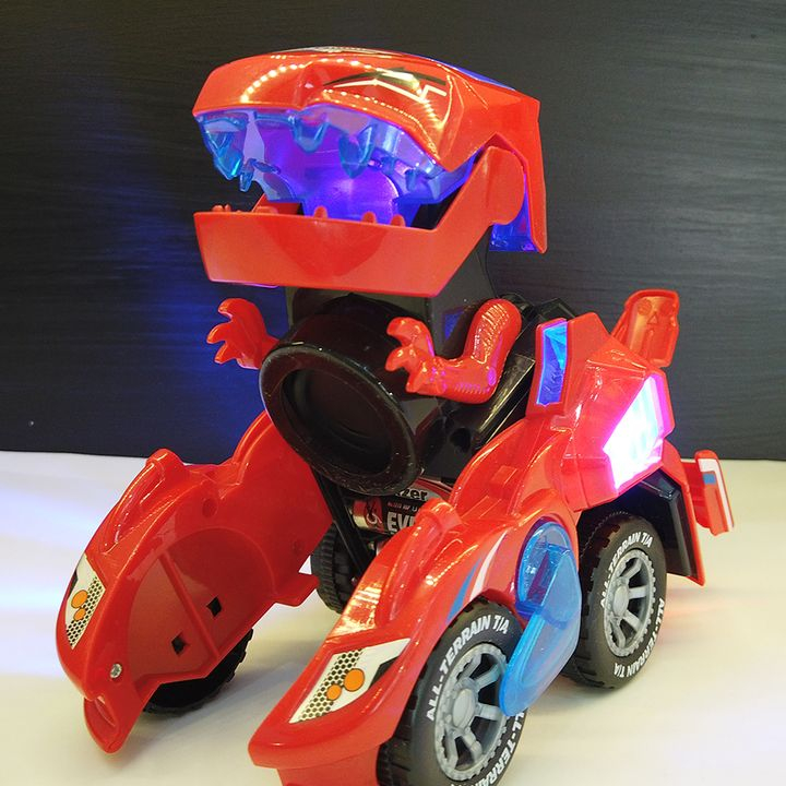 Xe khủng long biến hình  có đèn và phát nhạc