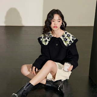  Áo len phối cổ hoa cover Kuose 