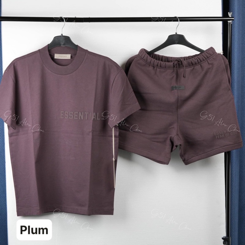 Set cộc - Essentials - FOG Fear of God SS2023 màu tím Plum