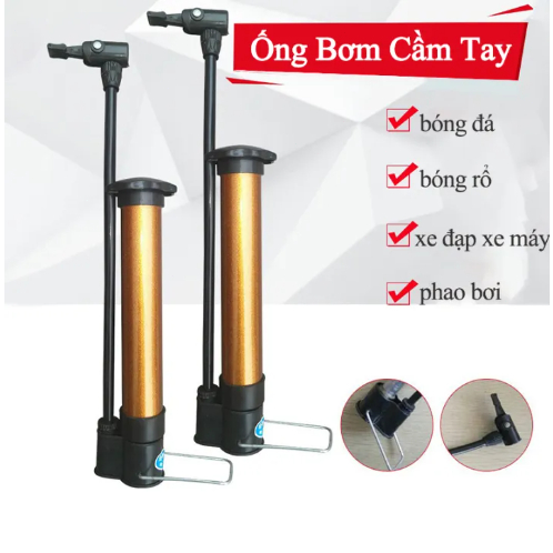 Ống Bơm Mini Cầm Tay(Tặng 2 kim)Chất Liệu Hợp Kim Nhôm Dùng Bơm Bóng Đá,Bóng Rổ, Bóng Chuyền,Bơm Xe Đạp Nhỏ Gọn Tiện Lợi