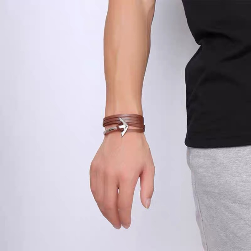 Vòng Tay Thời Trang ,Vòng Tay Mỏ Neo, Phụ Kiện Nam Dây Cao Su Và Dây Dù