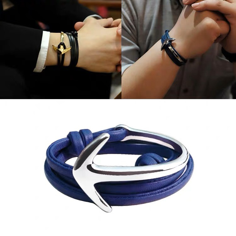 Vòng Tay Thời Trang ,Vòng Tay Mỏ Neo, Phụ Kiện Nam Dây Cao Su Và Dây Dù