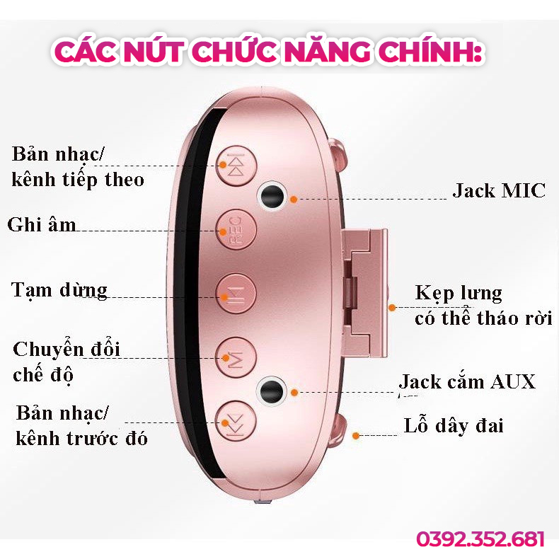 Loa trợ giảng máy trợ giảng chính hãng Kaw-Keling K8 Công Suất lớn 35W Bluetooth 5.0