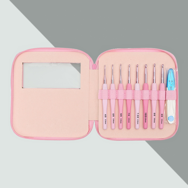 BỘ KIM MÓC HỒNG VÀ KÉO BẤM