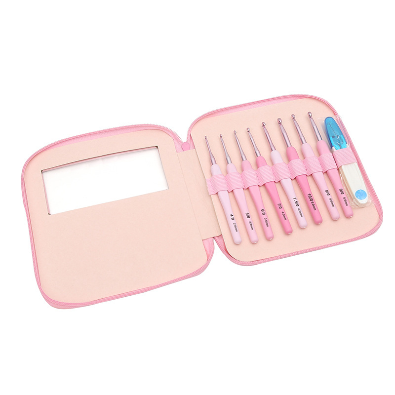 BỘ KIM MÓC HỒNG VÀ KÉO BẤM