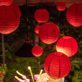 Đèn lồng giấy lụa tròn 40cm/30cm/25cm/20cm