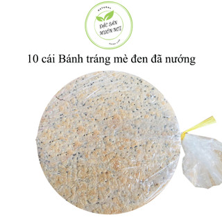 10 cái Bánh tráng mè đen nước cốt dừa đã nướng chín (10 cái/bịch)