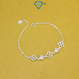 Lắc tay bạc TNJ cỏ 4 lá trang sức nữ cao cấp bạc 925 lấp lánh LTN0376 - Trang Sức TNJ