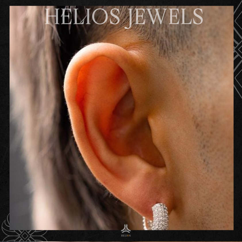 Khuyên tai bạc nam, nữ HeliSilver Love of Heart S925 KTB197