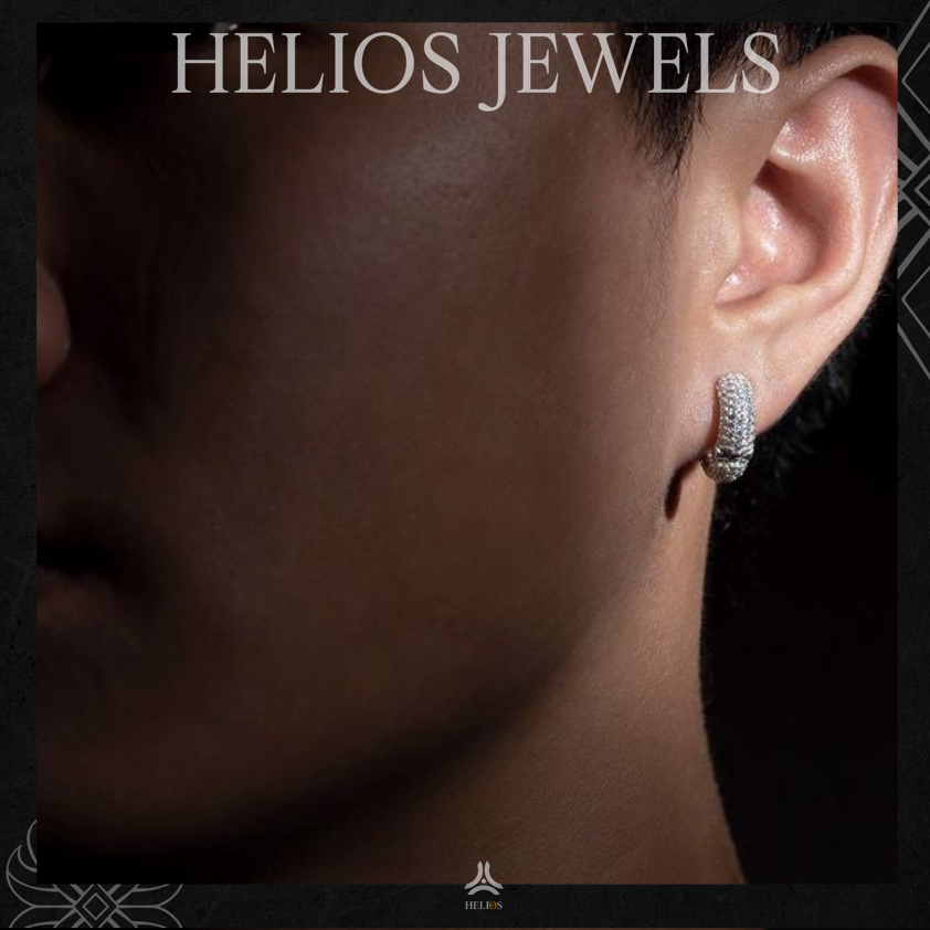 Khuyên tai bạc nam, nữ HeliSilver Love of Heart S925 KTB197