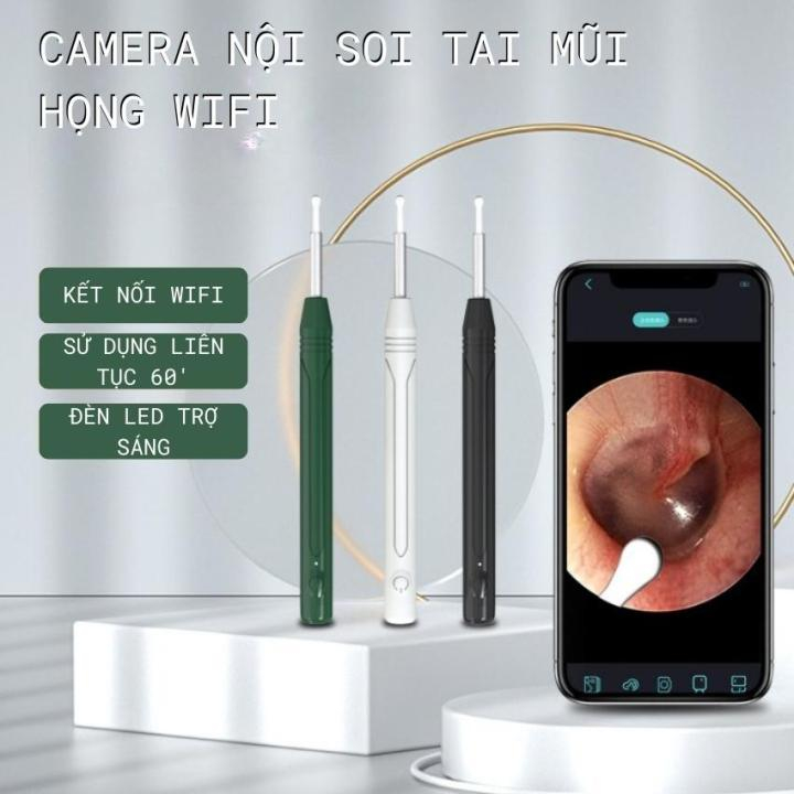 Camera Nội Soi Lấy Ráy Tai KAW Thông Minh Siêu Nét, Kết Nối Wifi, Có Đèn Led Siêu Sáng, Pin Sạc Lại Được