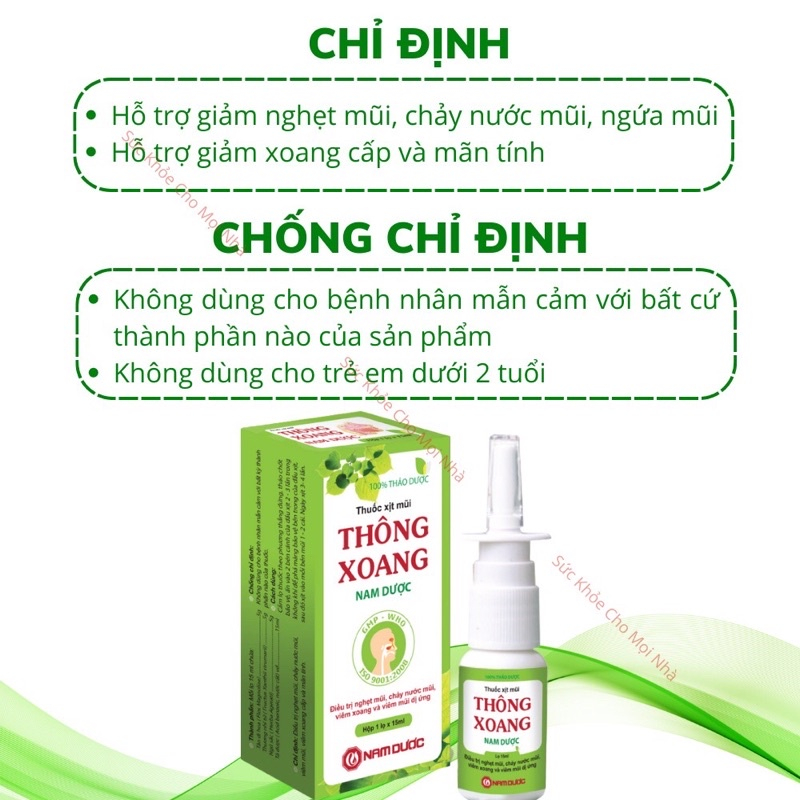 Xịt mũi Thông Xoang Nam Dược