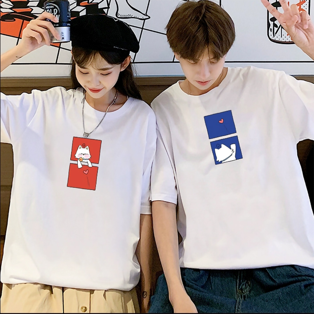 Áo thun cặp đôi nam nữ form rộng Local Brand tay lỡ unisex, áo cặp bạn thân vải cotton By.Duni mẫu ROMEO JULIET FULL BOX