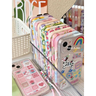 Ốp lưng iphone cho nữ ngẫu nhiên dễ thương nhiều màu sắc, tpu viền sóng đệm khí