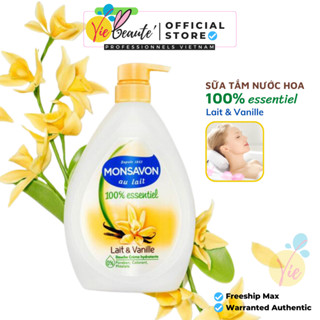  Sữa Tắm Monsavon Lait & Vanille chiết xuất sữa và hoa vani Pháp dưỡng da mềm mịn 1000ml 