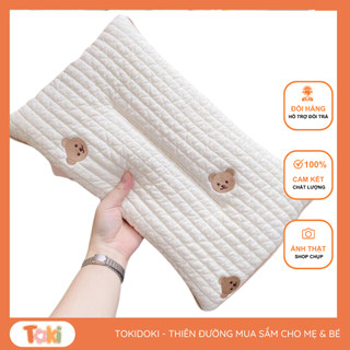 Gối em bé thêu họa tiết gấu Chez Bebe