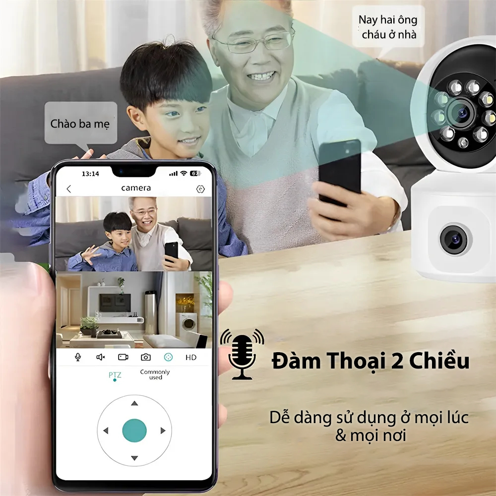 Camera IPC360 Home, Camera Kép Trong Nhà, Tầm Nhìn Độc Lập - Hàng chính hãng bảo hành 12 tháng