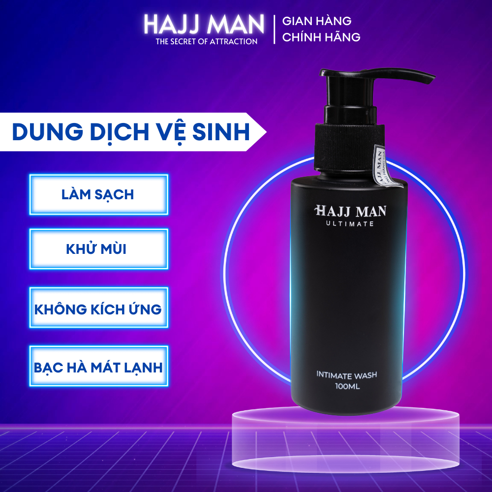 Dung dịch vệ sinh nam HAJJ MAN Ultimate 100ml hương bạc hà