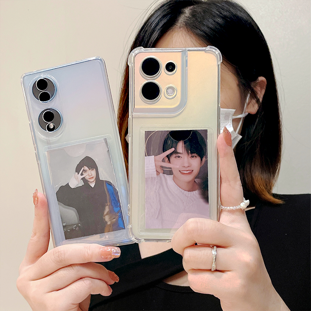 Ốp Lưng Điện Thoại REALME trong chống sốc kèm túi đựng thẻ ảnh cho REALME Narzo 50i - REALME C35/ Narzo 5a Prime