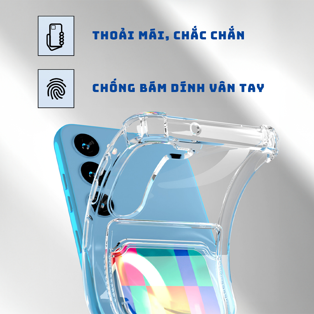 Ốp Lưng Điện Thoại REALME trong chống sốc kèm túi đựng thẻ ảnh cho REALME 5i/6i - Realme 9 4G/ 9 Pro Plus 5G