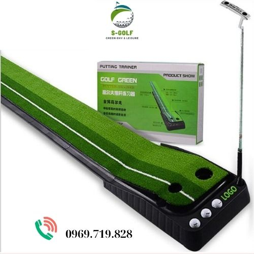 Thảm tập Golf Putting có đường bóng về thảm tập golf tại nhà