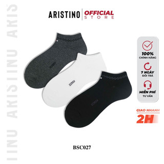 Tất vớ nam ARISTINO Bizmen BSC027 cổ ngắn phối họa tiết caro chất cotton thoáng khí thấm hút mồ hôi tốt chống hôi chân