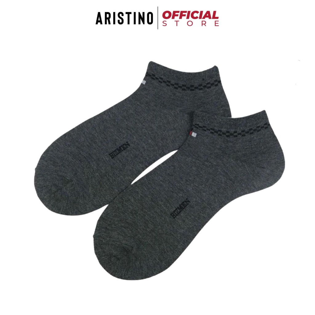 Tất vớ nam ARISTINO Bizmen BSC027 cổ ngắn phối họa tiết caro chất cotton thoáng khí thấm hút mồ hôi tốt chống hôi chân