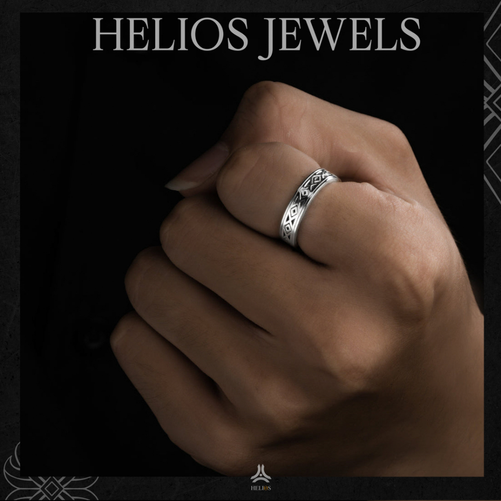 Nhẫn bạc nam, nữ HeliSilver Rhombus Helios Original S925 NBN0181