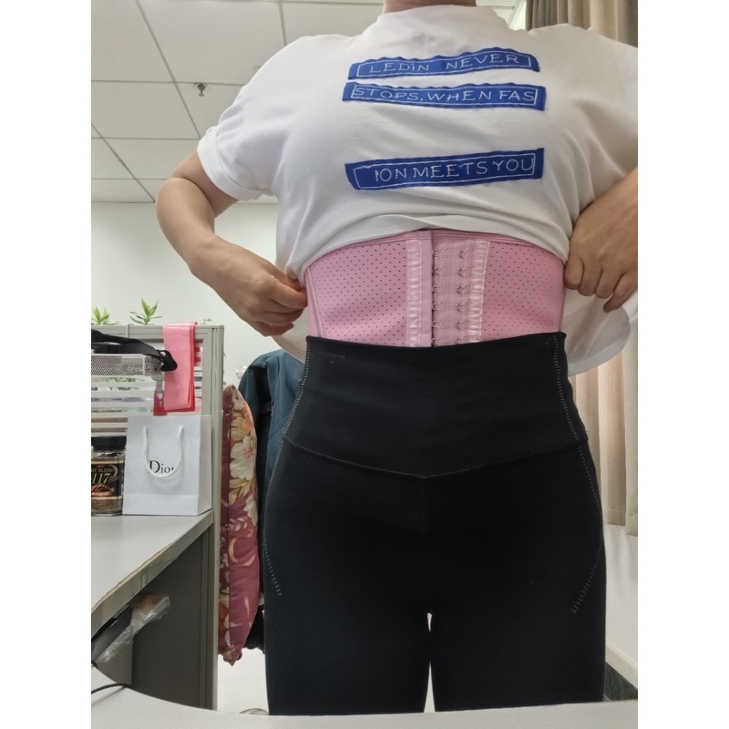 Đai Nịt Bụng Thông Hơi 9 xương - 26cm - Màu Xanh Hồng Trắng