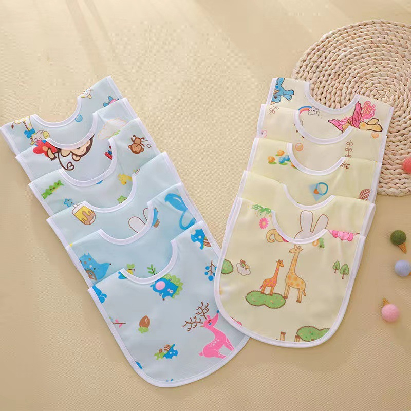 Yếm xô muslin 4 lớp cho bé trai gái, yếm ăn dặm cho bé