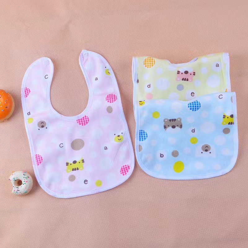 Yếm xô muslin 4 lớp cho bé trai gái, yếm ăn dặm cho bé