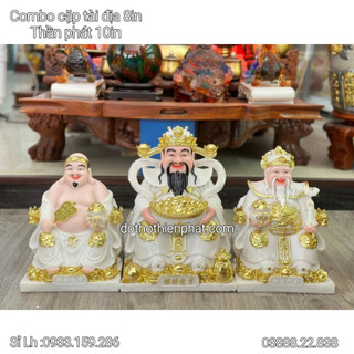 Combo bộ Thần Tài 8in + Thần Phát 10in hàng đá nhập khẩu