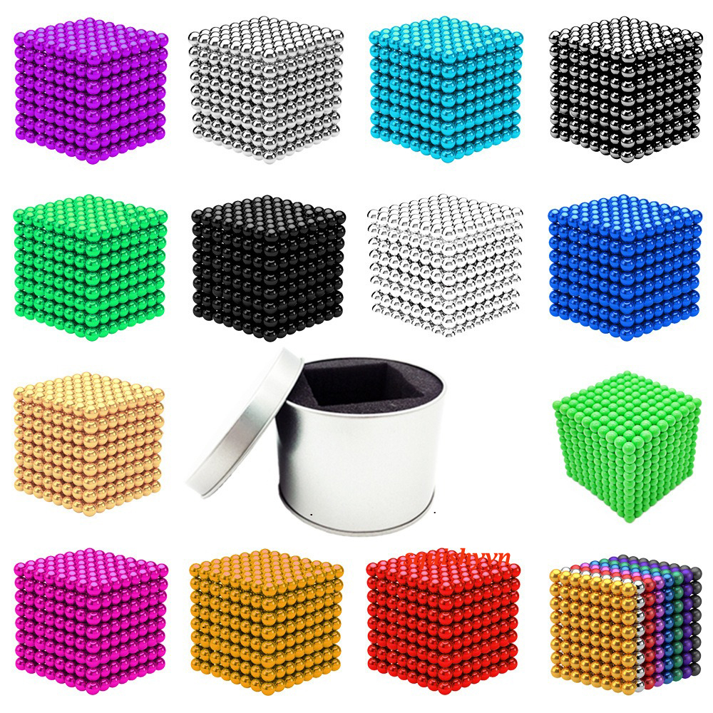 Bộ Bi Xếp Hình BuckyBalls Rainbow 8 màu 216 viên Hộp Nhôm